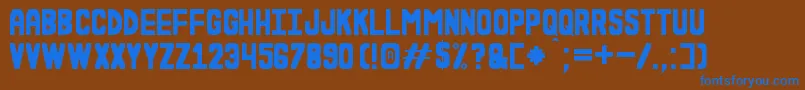 EsLaDuraWnStフォントについての詳細 フォントEsLaDuraWnSt – 茶色の背景に青い文字