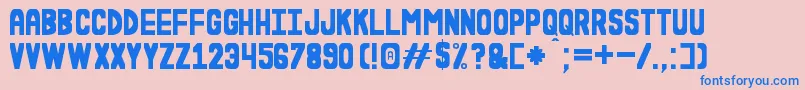 Шрифт EsLaDuraWnSt – синие шрифты на розовом фоне