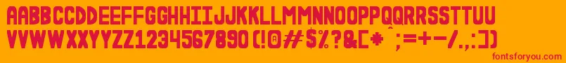 EsLaDuraWnSt Font – Red Fonts on Orange Background