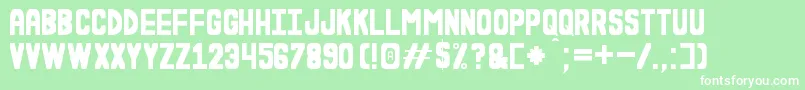 EsLaDuraWnSt Font – White Fonts on Green Background