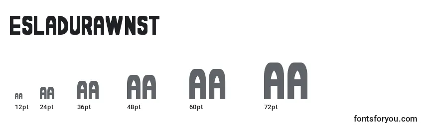EsLaDuraWnSt Font Sizes