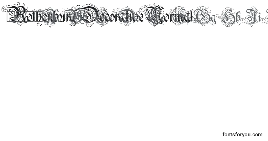 Шрифт RothenburgDecorativeNormal – алфавит, цифры, специальные символы