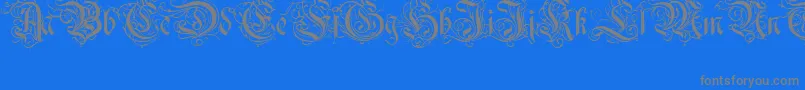 RothenburgDecorativeNormal Font – Gray Fonts on Blue Background