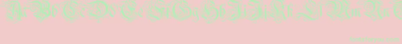 RothenburgDecorativeNormal-Schriftart – Grüne Schriften auf rosa Hintergrund