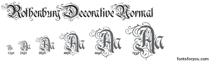 Размеры шрифта RothenburgDecorativeNormal