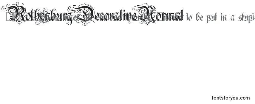 RothenburgDecorativeNormal フォントのレビュー