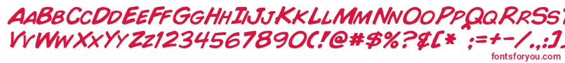 ComicBookItalic Font – Red Fonts
