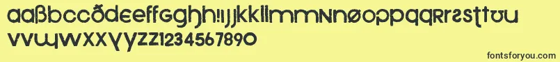 Xeno Font – Black Fonts on Yellow Background