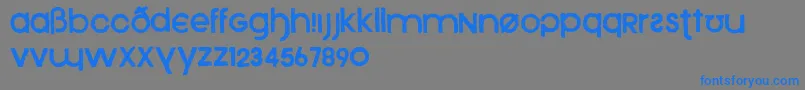 Xeno-Schriftart – Blaue Schriften auf grauem Hintergrund