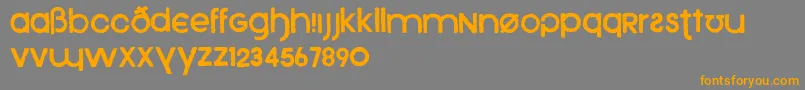 Xeno-Schriftart – Orangefarbene Schriften auf grauem Hintergrund