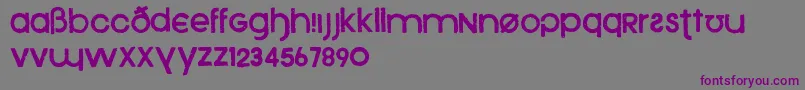 Xeno-Schriftart – Violette Schriften auf grauem Hintergrund