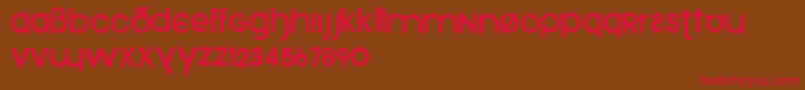 Xeno Font – Red Fonts on Brown Background
