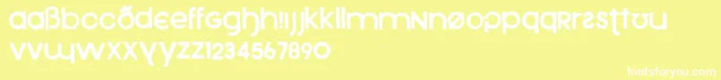 Xeno Font – White Fonts on Yellow Background
