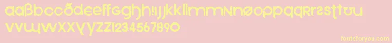 Xeno Font – Yellow Fonts on Pink Background