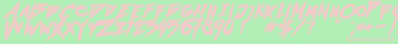 OutrunFutureBold Font – Pink Fonts on Green Background