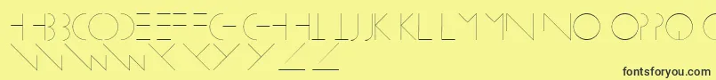 Linearus Font – Black Fonts on Yellow Background