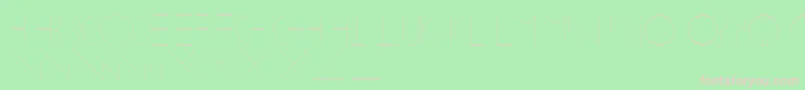 フォントLinearus – 緑の背景にピンクのフォント