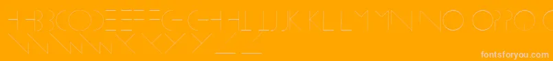 Linearus Font – Pink Fonts on Orange Background