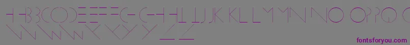 Linearus Font – Purple Fonts on Gray Background