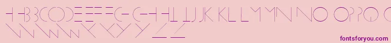 Linearus Font – Purple Fonts on Pink Background