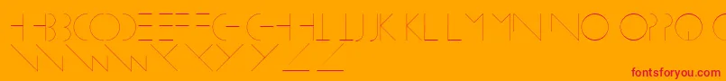 Linearus Font – Red Fonts on Orange Background