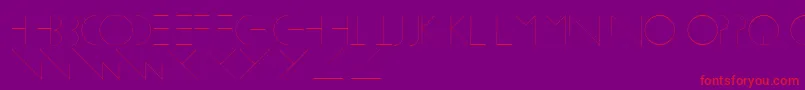 Linearus Font – Red Fonts on Purple Background