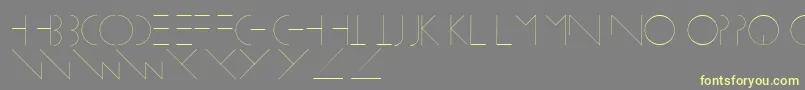 Linearus Font – Yellow Fonts on Gray Background