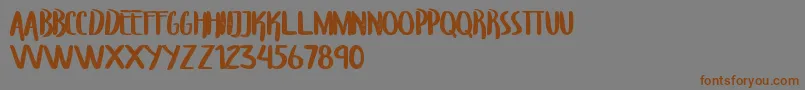 TroupersCapitals-fontti – ruskeat fontit harmaalla taustalla