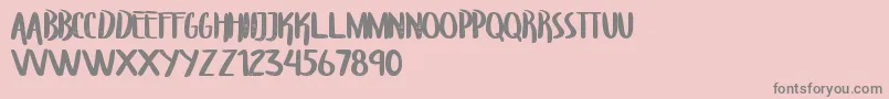 TroupersCapitals Font – Gray Fonts on Pink Background