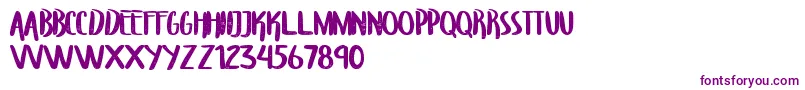 フォントTroupersCapitals – 紫色のフォント