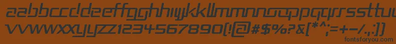 Шрифт RepublikaIiItalic – чёрные шрифты на коричневом фоне