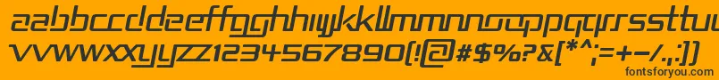 フォントRepublikaIiItalic – 黒い文字のオレンジの背景