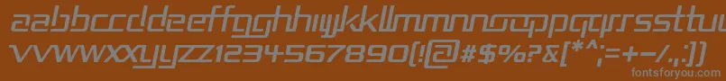 RepublikaIiItalicフォントについての詳細 フォントRepublikaIiItalic – 茶色の背景に灰色の文字