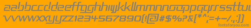 RepublikaIiItalic Font – Gray Fonts on Orange Background