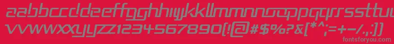 RepublikaIiItalic Font – Gray Fonts on Red Background