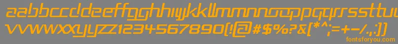 RepublikaIiItalic Font – Orange Fonts on Gray Background