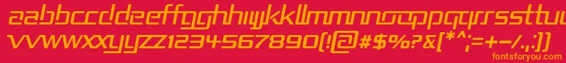 RepublikaIiItalic Font – Orange Fonts on Red Background
