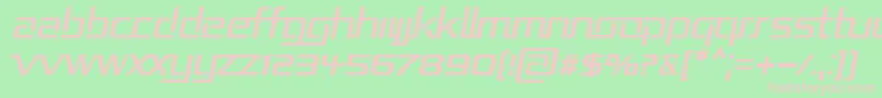 RepublikaIiItalic Font – Pink Fonts on Green Background