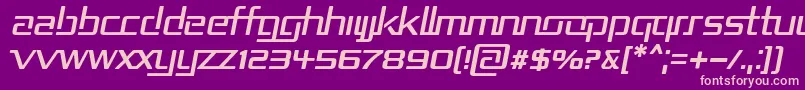 RepublikaIiItalic Font – Pink Fonts on Purple Background