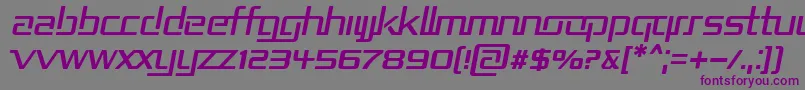 Шрифт RepublikaIiItalic – фиолетовые шрифты на сером фоне