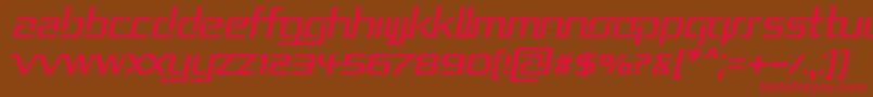 RepublikaIiItalic Font – Red Fonts on Brown Background