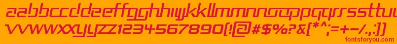 fuente RepublikaIiItalic – Fuentes Rojas Sobre Fondo Naranja