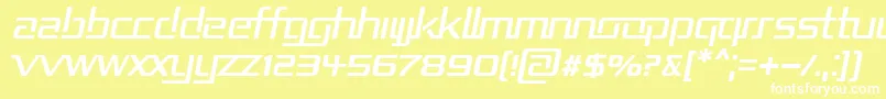RepublikaIiItalic Font – White Fonts on Yellow Background
