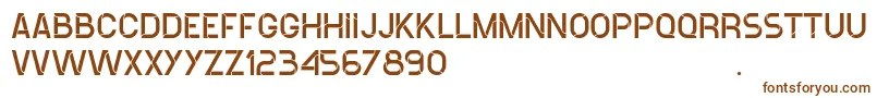 Шрифт IdeomaSpray – коричневые шрифты на белом фоне