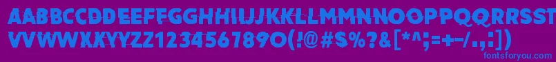 AmateurSlash-fontti – siniset fontit violetilla taustalla