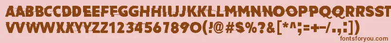 AmateurSlash-fontti – ruskeat fontit vaaleanpunaisella taustalla