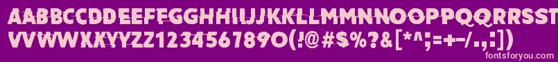 AmateurSlash-fontti – vaaleanpunaiset fontit violetilla taustalla