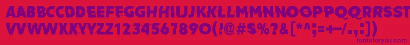 AmateurSlash Font – Purple Fonts on Red Background