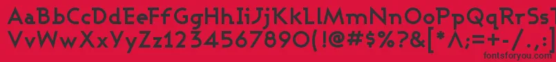 AshbyBold Font – Black Fonts on Red Background