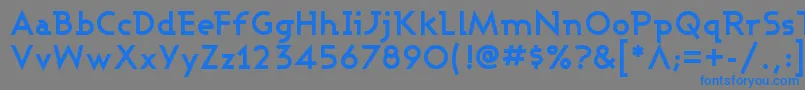 フォントAshbyBold – 灰色の背景に青い文字